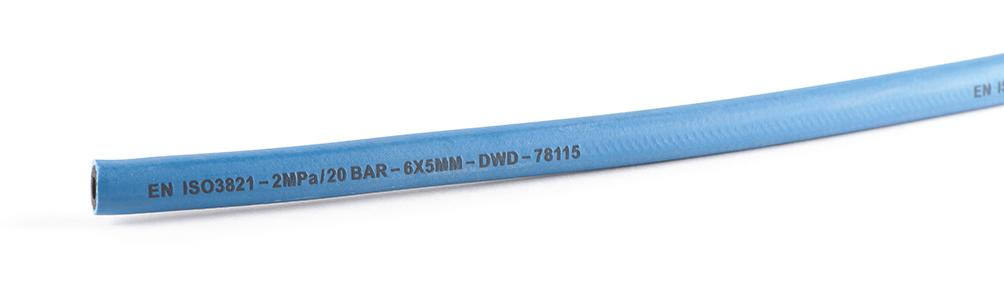 Autogenschlauch blau 6 x 5mm 25 Meter per Rolle
