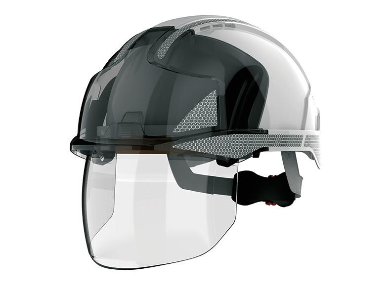 Schutzhelm JSP EVO®VISTASHIELD weiß und Reflexstreifen