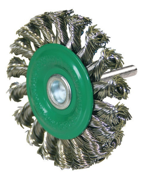 Rundbürste gezopft 6 mm, 75 x 6 mm, A2, Drahtstärke 0,50 mm