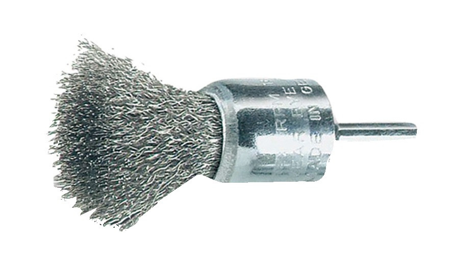 RECA Pinselbürste, mit A2 Edelstahldraht Ø0,30 mm Durchmesser 23 mm, Schaft 6 mm