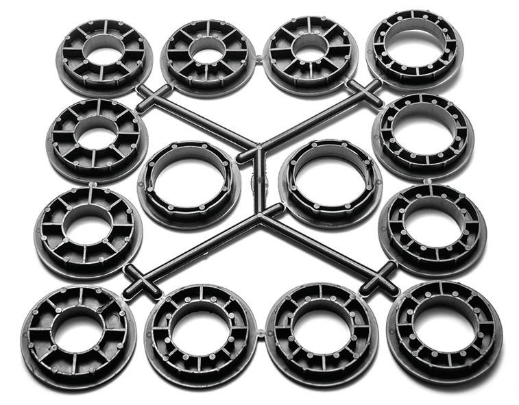 Adapterset Durchmesser 31,75mm auf 25,4mm bis 13mm aus Kunststoff 7 Teilig