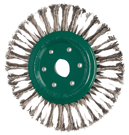 RECA Zirkulardrahtbürsten, gezopft, A2 Stahldraht, ØxB 115 x 12 mm