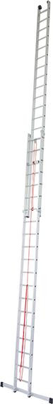 Stabilo Alu-Seilzugleiter, 2x20Sprossen ,Länge5,80/10,55m ,Arbeitshöhe10,5m,34,5kg