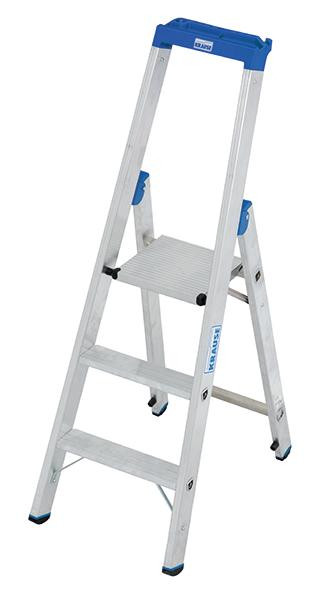 Stabilo Stufen-Stehleiter,Sprossen 4,Höhe 1,70m,Arbeitshöhe 2,95m,Gewicht 6,4kg