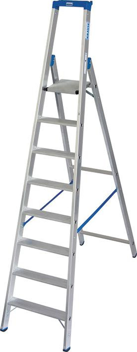 Stabilo Stufen-Stehleiter,Sprossen 8,Höhe 2,70m,Arbeitshöhe 3,90m,Gewicht10,5kg