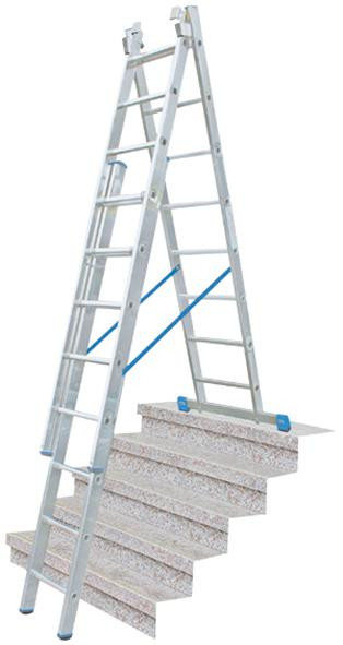 Stabilo Alu-Vielzweckleiter, Sprossen 3x8, Arbeitshöhe 3,35-6,05 m, 16,0 kg