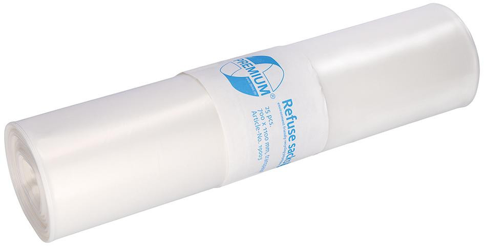 Abfallsack transparent 700x1100 120Liter 25 Stück per Rolle