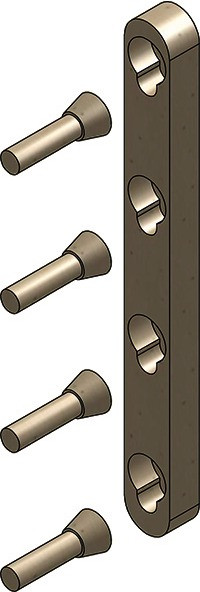 Metallfreie Konusverbindung Set E reduziert (Einzelbett)