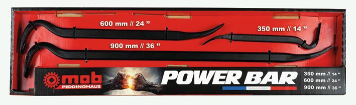 Nageleisen Power Bar Satz 14", 24" und 36" 350mm, 600mm und 900mm