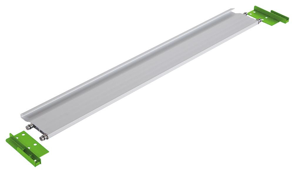 RECA MAXMOBIL Aluminium-Klappe 100-855 mm, inklusive Montagesatz, Klappenführung RAL 6018 Struktur AK.10-85-R