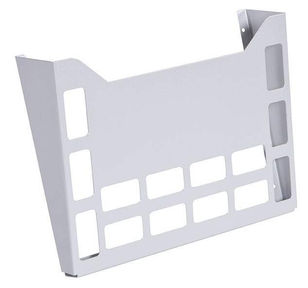 RECA MAXMOBIL Prospekthalter / Ablagefach für Papiere, für Formate bis A4, 255 x 345 x 30/70 mm "waagrechte Version", RAL 9006 Struktur PHW 25-34