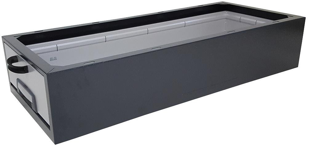 RECA MAXMOBIL Großraumschublade mit Gehäuse 255 x 550 x 1300 mm, RAL 7016 Struktur GSL 130-25-55-R
