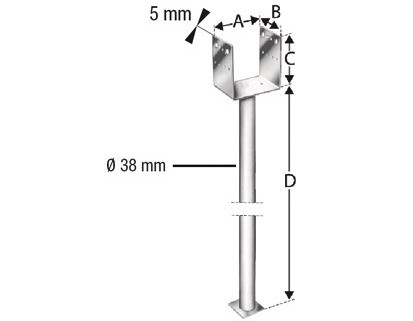 SIMPSON Stützenfuss PL 100 x 90G feuerverzinkt