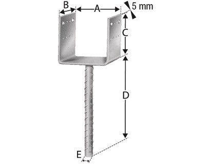 SIMPSON Stützenfuss PPD 120 x 90G feuerverzinkt