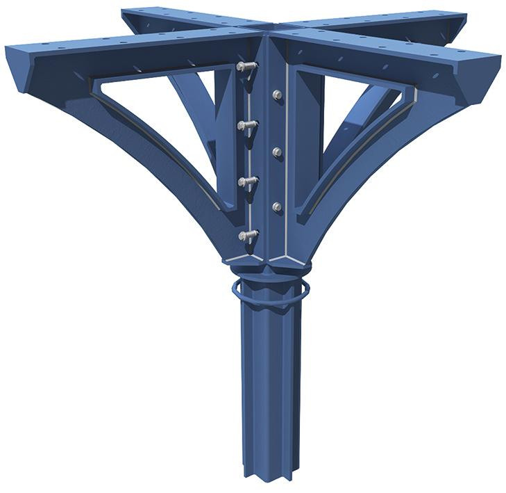 Lindapter® Hollo-Bolt mit Sechskantschraube Typ HB - Stahl - verzinkt blau - M12 X 100 - HB12-3