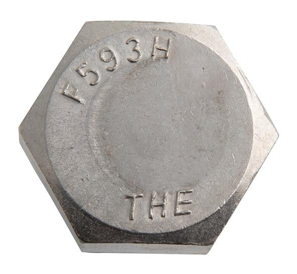 Sechskantschraube ASME-B18.2.1 - F593H - blank - 3/4 ZO - 10UNC X 2 ZO