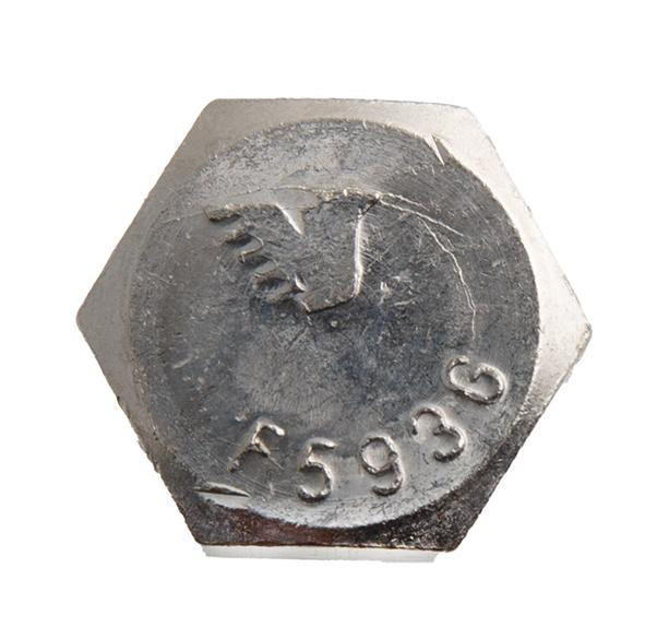 Sechskantschraube ASME-B18.2.1 - F593G - blank - 3/8 ZO - 16UNC X 3/4 ZO