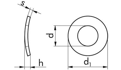 Scheibenfeder DIN 137A - Federstahl - blank - M12=13mm