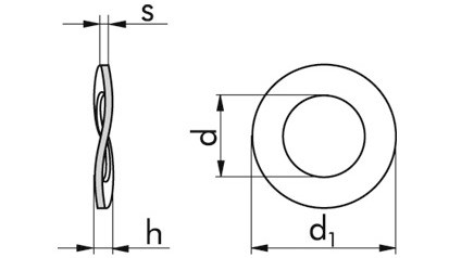 Scheibenfeder DIN 137B - Federstahl - blank - M4=4,3mm