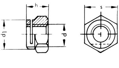 Auspuffmutter DIN 14440 - Stahl - verkupfert - M8 - SW13
