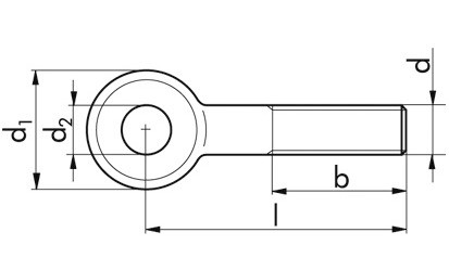 Augenschraube DIN 444B - 4.6 - blank - M12 X 60