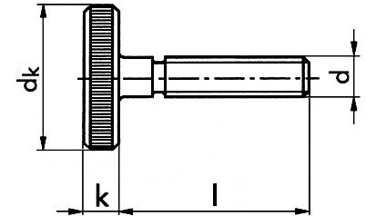 Rändelschraube DIN 653 - 5.8 - blank - M6 X 20
