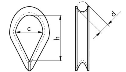 Seilkausche - Stahl - feuerverzinkt - NG12