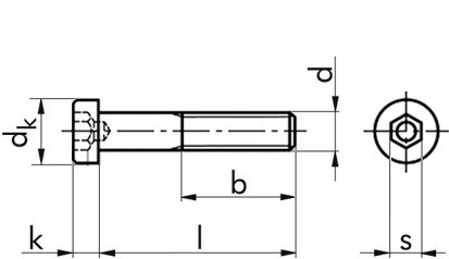 Zylinderschraube DIN 6912 - 010.9 - blank - M6 X 40
