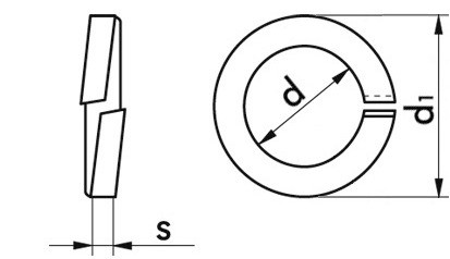 Federring DIN 7980 - Federstahl - blank - M24=24,5mm