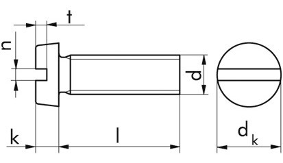 Zylinderschraube DIN 84 - A4 - M4 X 8
