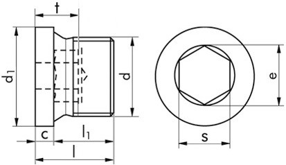 Verschlussschraube DIN 908 - Stahl - blank - M24 X 1,5