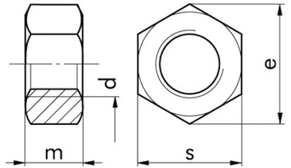 Sechskantmutter DIN 934 - I10I - Zinklamelle silber - M18