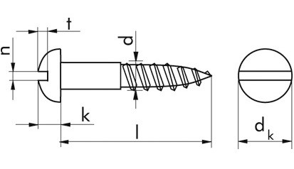 Halbrund-Holzschraube DIN 96 - A2 - 4 X 40