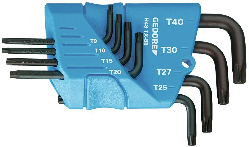 GEDORE Winkelschraubendreher-Satz im Halter 8-teilig TX T9-T40 -H 43 TX-88- Nr.:1531425