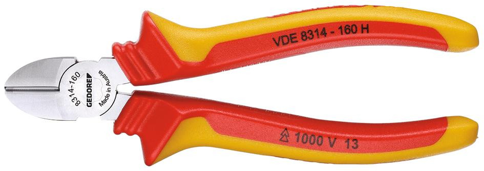 GEDORE VDE-Seitenschneider mit Hüllenisolierung 140 mm -VDE 8314-140 H- Nr.:1552155