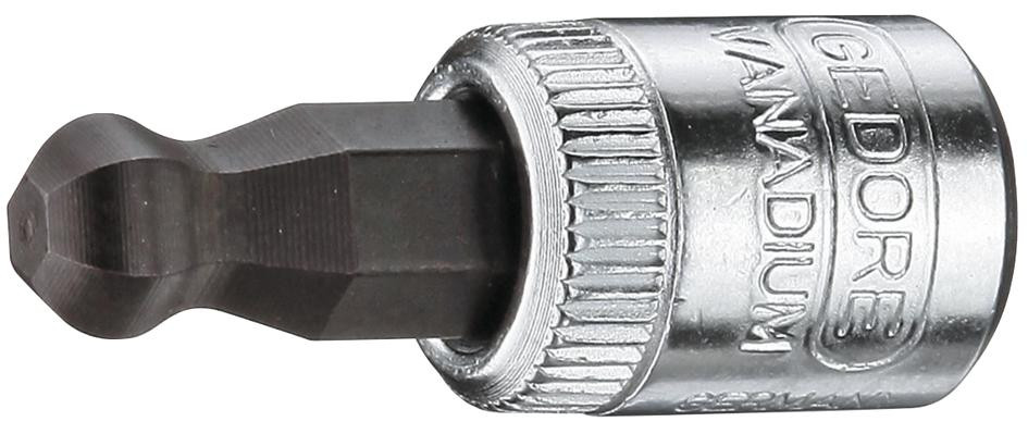 GEDORE Schraubendrehereinsatz 1/4" Kugelkopf Innen-6-kant 4 mm -IN 20 K 4- Nr.:2219409