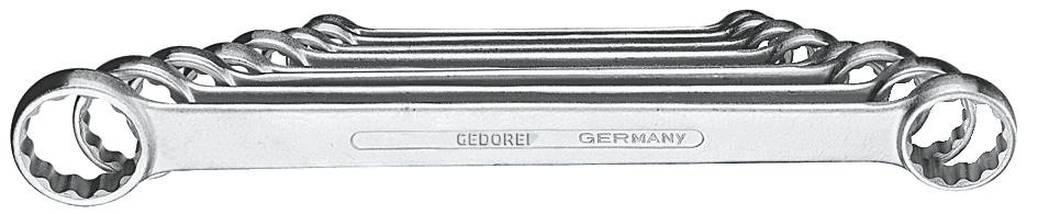 GEDORE Doppelringschlüsselsatz DIN 837 Chrom-Vanadium 4/8 8teilig
