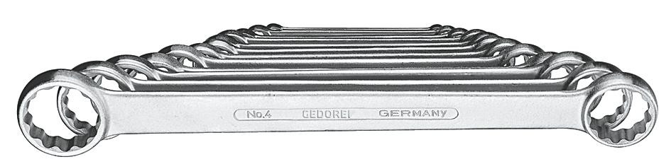 GEDORE Doppelringschlüsselsatz DIN 837 Chrom-Vanadium 4/12 12teilig