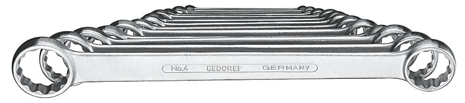 GEDORE Doppelringschlüsselsatz DIN 837 Chrom-Vanadium 4/120 12teilig