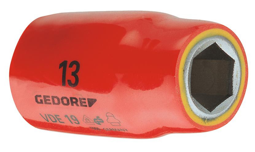 GEDORE VDE-Steckschlüsseleinsatz 1/2" 6-kant 15 mm -VDE 19 15- Nr.:6123160