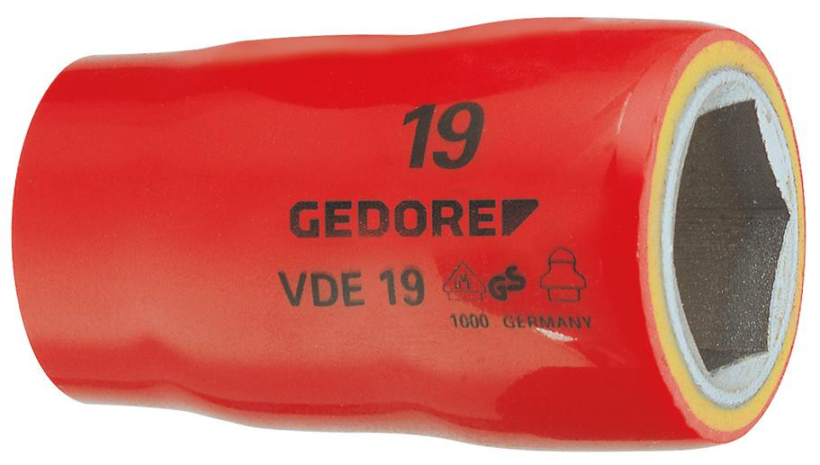 GEDORE VDE-Steckschlüsseleinsatz 1/2" 6-kant 27 mm -VDE 19 27- Nr.:6123670