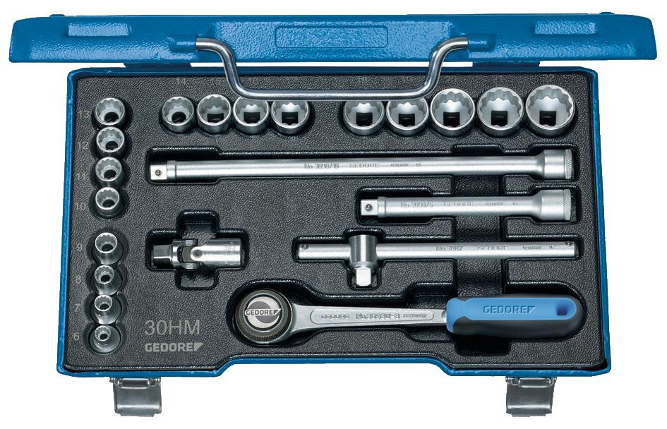 GEDORE Steckschlüssel-Satz 3/8" 22-teilig UD-Profil 6-22 mm -D 30 HMU-3- Nr.:6240470