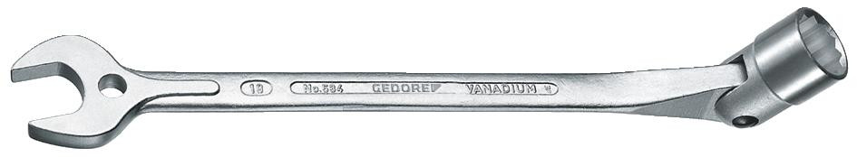 Maul-Steckschlüssel mit beweglichen Steckschlüsselende GEDORE 534 Sw 19 mm