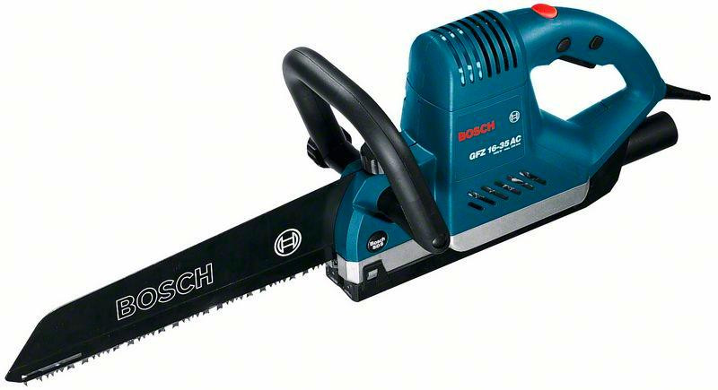 Elektrofuchsschwanz GFZ 16-35 AC, 2x Sägebl. f. Porenbet., 2x f. Holz + Kunstst.