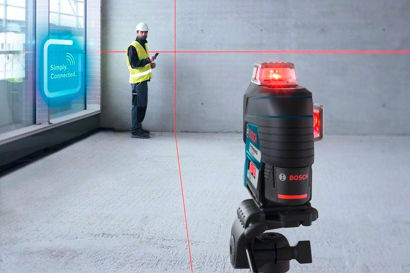 Linienlaser GLL 3-80 C, mit 4 x 1,5-V-LR6-(AA)-Batterien, Akku-Adapter