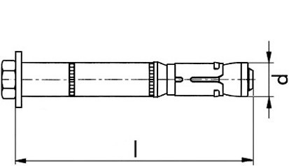 Schwerlastanker SZ-S - mit Sechskantschraube - Stahl - verzinkt blau - 15-45/136