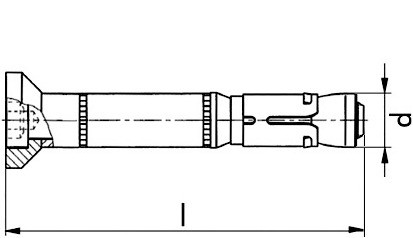 Schwerlastanker SZ-SK - mit Senkkopf - Stahl - verzinkt blau - 15-25/110
