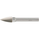 RECA rezkalni čep iz karbidne trdine koničasto zaobljena oblika brez lomilca odrezkov premer x dolžina 6 x 18 mm s 6 mm steblom