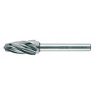 RECA rezkalni čep iz karbidne trdine okroglo zaobljena oblika, aluminij, premer x dolžina 12 x 25 mm s 6 mm steblom