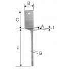 SIMPSON Pfostenhalter PBE60G feuerverzinkt